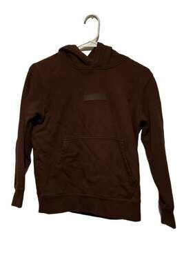 Ethika Brown Rubberized Logo Pullover Hoodie